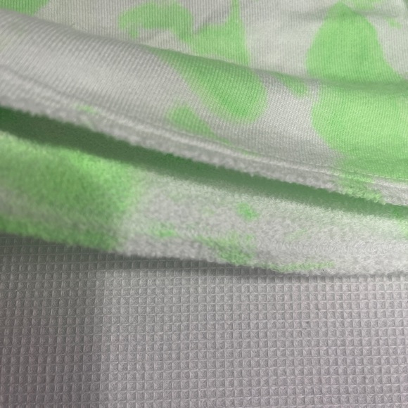 Sundry tie dye drawstring terry cut off sweat shorts green and white size 0 - Picture 5 of 7